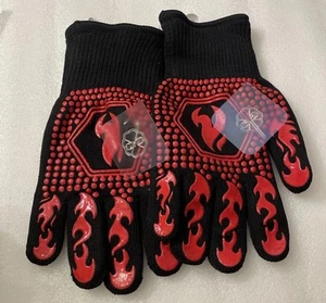 Ofenhandschuhe, Grillhandschuhe 1472°F extrem hitzebeständig, Grill kurz, rot  - Bild 1 von 2