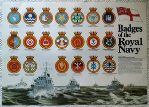 BADGES of the ROYAL NAVY ~No. 6~FRIGATES, MINE COUNTERMEASURES VESSELS~ - Picture 1 of 6