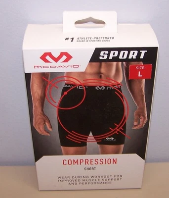 🔥NEW🔥 McDavid Sport Compression Short, Black, Male, AdultSize: L 34/36 - Image 1 of 4