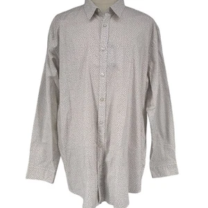 NWT HUGO BOSS Men's 3X White Printed Long Sleeve Dress Shirt - Picture 1 of 15
