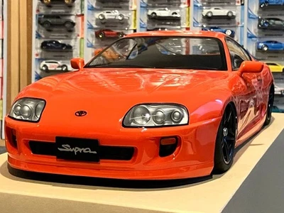 Tamiya RC Toyota Supra Body 1/10 Orange Unused Spare Car Parts - Image 1 of 4