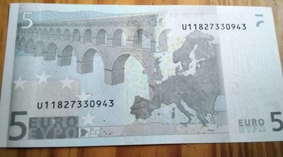 Billet De 5 Euro Première Série 2002 Neuf Voir Foto Pour L État - Photo 1/4