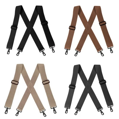 Tirantes elásticos de 4 clips para hombre adulto con tirantes negros de 5 cm de ancho de alta resistencia Foto 1 de 4