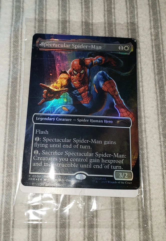 Hasbro Marvel Legends Magic The Gathering Spectacular Spider-Man CARD ONLY MTG - Image 1 of 1