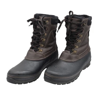 Botas de nieve de invierno para hombre marrón negro resistente al agua aisladas pato con cordones Kenny Foto 1 de 4