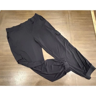 Pantalones de chándal cargo negros Lisa Rinna Collection para mujer talla L Foto 1 de 4