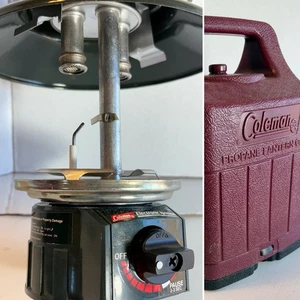 Coleman Propane Lantern & Case Model 5154B700 PARTS ONLY NOT TESTED No Glass - Picture 1 of 15
