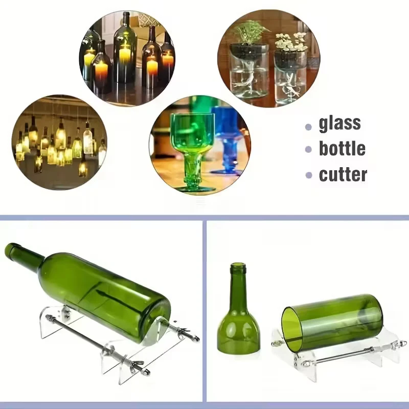 Kit cortador de botellas de vidrio tarro de vino de cerveza hágalo usted mismo máquina de corte herramienta de reciclaje artesanal: Reino Unido - Imagen 1 de 4