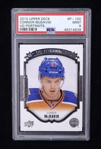 2015 Upper Deck - UD Portraits Connor McDavid #P-100 (RC) PSA 9 MINT - Picture 1 of 2