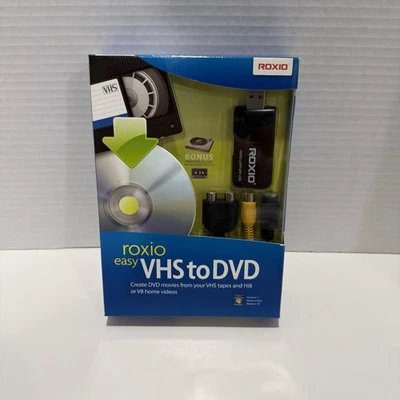 Roxio Easy VHS to DVD for Windows Create DVD Movies from VHS Hi8 V8 New SEALED - Image 1 of 4