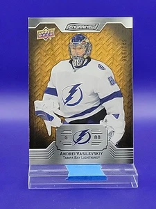 Andrei Vasilevskiy 2023-24 UD Engrained Oak SP 65/349 🔥 Lightning - Picture 1 of 2