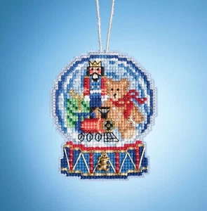 Cross Stitch Kit ~ Mill Hill Toy Shop Snow Globe Charmed Ornament #MH16-1934 - Picture 1 of 3
