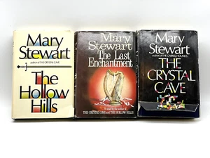 3 RARE Mary Stewart: The Crystal Cave, The Hollow Hills & The Last Enchantment - Picture 1 of 24
