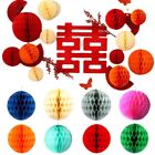 Honeycomb Balls Chinese Paper Lantern Birthday Wedding Decor Paper Pom Poms