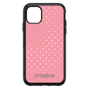 Simetría OtterBox para Apple iPhone (elige modelo) patrón de lunares rosa y dorado - Imagen 1 de 20