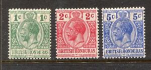 British Honduras #85-87 King George V [Mint Never Hinged]