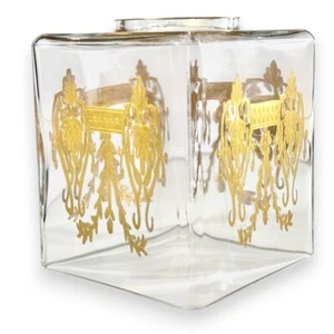 Arte Italica Vetro Gold Glass Tissue Holder Box Italy oldmoney luxury Baroque - Picture 1 of 8