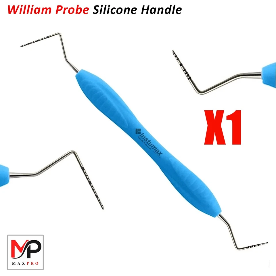 INSTUMAX Dental Explorer Williams Probe UNC 15 Color Marking Diagnostic Double Ended Tool