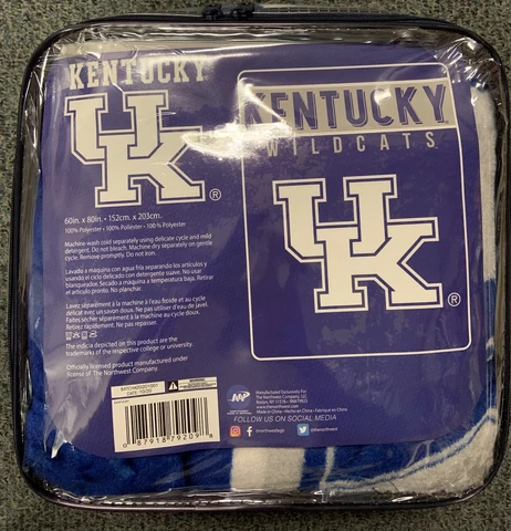 KENTUCKY WILDCATS 60"X80" ROYAL PLUSH RASCHEL BLANKET NEW NORTHWEST 👀 Cover