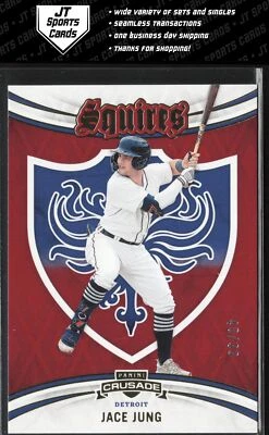 2024 Panini Crusade Jace Jung 33 Squires Red Foil /99 | Detroit Tigers - Image 1 of 2