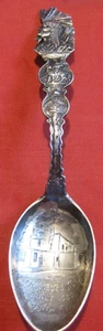 San Miguel Church antique sterling repose souvenir spoon 1902 Great iconography - Picture 1 of 3