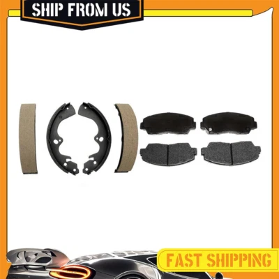 Juego de pastillas de freno delanteras traseras metálicas zapatas de freno para Mazda B2200 1987-1993 Foto 1 de 4