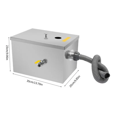 Juego de interceptor de trampa de grasa de acero inoxidable para restaurante cocina comercial Foto 1 de 4