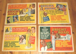4.AHF,LOBBYCARDS,BRIGHT ROAD, Dorothy Dandridge, Philip Hepburn, Harry Belafonte