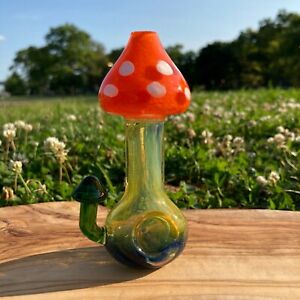 Hand Blown Mushroom Glass Pipe Smoke Hand Spoon Pipes Tobacco Smoking Herb Bowl