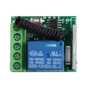 1-Channel 315/433MHz Wireless Relay RF Remote Control Switch Receiver DC12V 10A - Picture 1 of 15