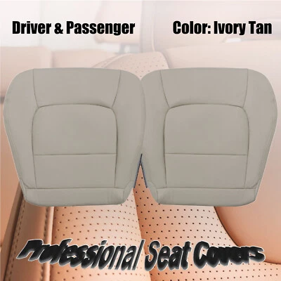 2 x Cubierta de asiento de repuesto de cuero para Lexus LX470 1998 A 2007 parte inferior delantera tostada Foto 1 de 4