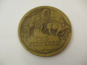 Vintage 1956 Oregon Trail Bronze Medal Coin Ann Arbor High School Pioneer 100th - Picture 1 of 5