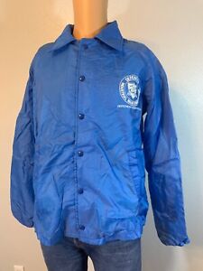 Vintage Defender Industries Maintenance Corp Men's Blue M Windbreaker Jacket