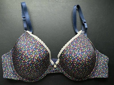Aerie Women’s Navy/Multi Floral Katie Bra Size 36B Lightly Lined EUC - Image 1 of 4