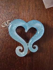 Hand Blown Glass HEART multi-color Pendant Beautiful - Picture 1 of 1
