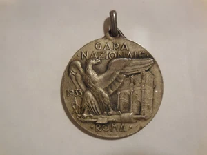 Italien Faschistische Medaille für Schießwettbewerb Rom 1933 Silber - Bild 1 von 2
