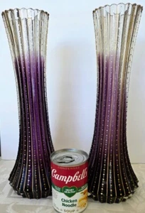 MOSER's Old Unique, RARE Custom, Non-production Vase Set. Amethyst, 18K Gold - Picture 1 of 8