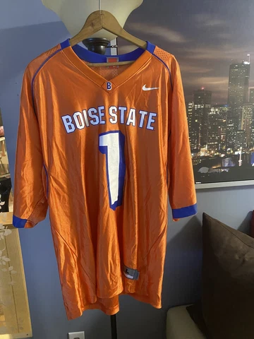 Authentic Nike Vintage Boise State Broncos Football Jersey Mens Large Orange Cover