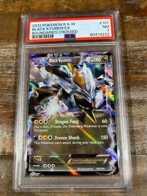 POKEMON 2012 B & W Boundraies Croseed BLACK KYUREM EX #101 PSA 7 RARE - Image 1 of 2