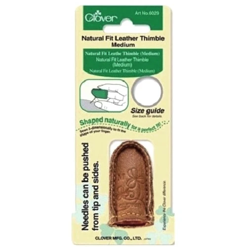 Clover Natural Fit Leather Thimble Medium 087056