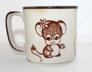 Vintage Coffee Cup Mouse Made In Japan Circa 1960s Mouse Print - Picture 1 of 6