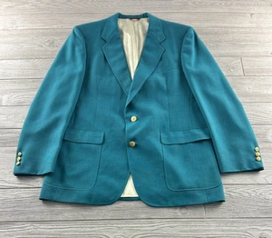 Jack Nicklaus Golden Bear Hart Schaffner Marx Button Blazer Jacket Green Blue. - Picture 1 of 11