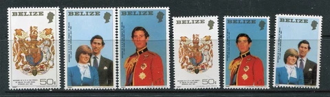 Belize #548-553 Princess Diana Complete Set [Mint Never Hinged] Cover