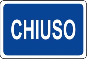 ADESIVO segnaletica CHIUSO 120x180 mm - Imagen 1 de 1
