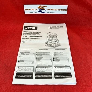 Ryobi Operator's Manual 18 Volt 1/4 Sheet Sander P440 - Picture 1 of 2