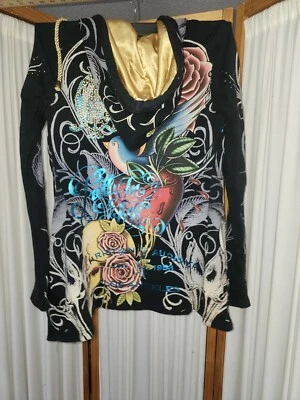 Christian Audigier Sudadera con Capucha Mujer, XS Foto 1 de 4