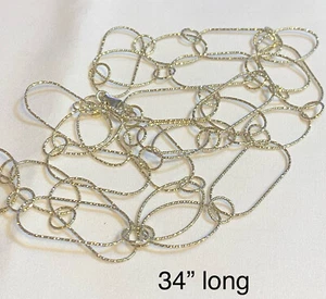 Silpada "LASTING IMPRESSION" 36" lange Sterling Silber 925 strukturierte Gliederkette - Bild 1 von 7