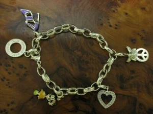 925 Argento Sterling Fascino & Thomas Sabo Charms Con Smaltato & Zirconia - Foto 1 di 3