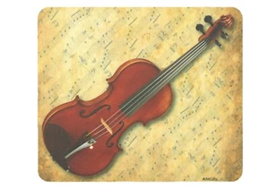 NEW Violin and Sheet Music Notes Computer Mouse Pad Thick Rubber Base free post - Picture 1 of 3