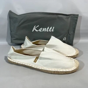 Kentti Classic Slip on Flat Espadrilles Canvas Deck Boat Shoes Size 42 8-8.5 New - Picture 1 of 12